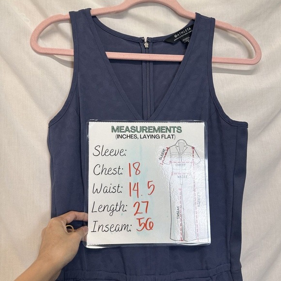 Athleta Brooklyn Textured Jumpsuit Women's‎ Size 2 Blue Leopard Print - Picture 9 of 14